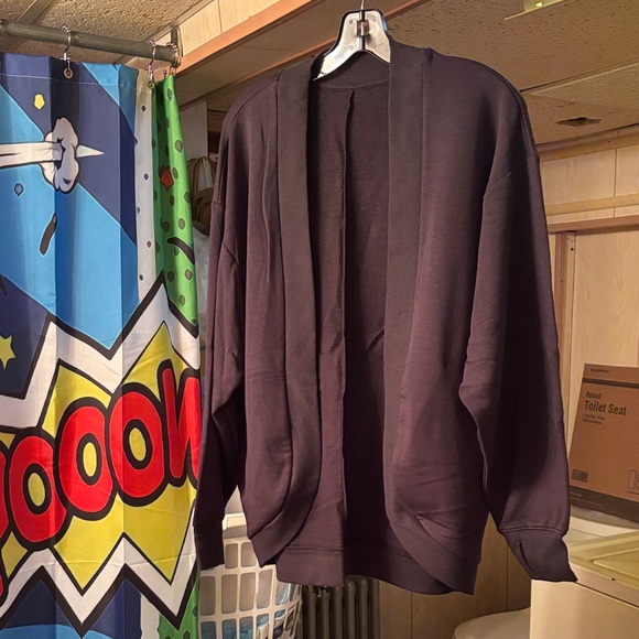 Women's Black Open-Front Jacket - Picture 1 of 3
